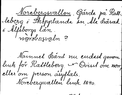 Bild på arkivkortet för arkivposten Norebergsvallen
