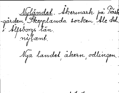 Bild på arkivkortet för arkivposten Nyländet