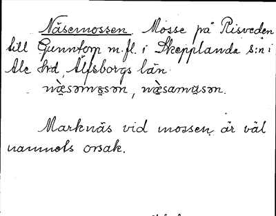 Bild på arkivkortet för arkivposten Näsemossen