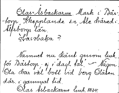 Bild på arkivkortet för arkivposten Olas-Åsbackarne