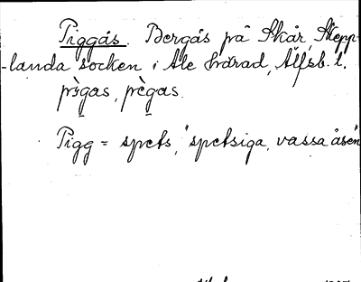 Bild på arkivkortet för arkivposten Piggås
