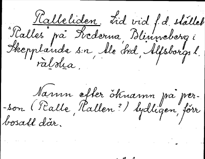 Bild på arkivkortet för arkivposten Ralleliden