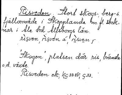Bild på arkivkortet för arkivposten Risveden