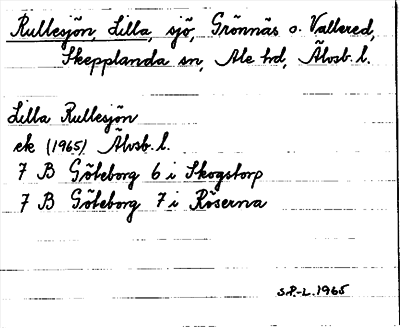 Bild på arkivkortet för arkivposten Rullesjön, Lilla