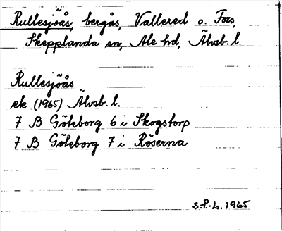 Bild på arkivkortet för arkivposten Rullesjöås