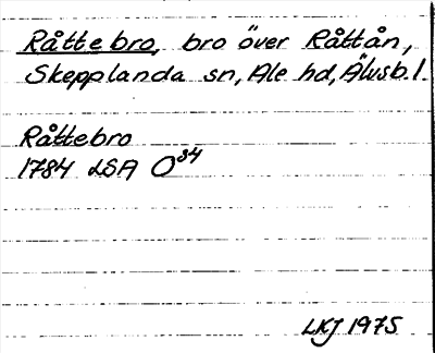 Bild på arkivkortet för arkivposten Råttebro