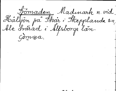 Bild på arkivkortet för arkivposten Sjömaden