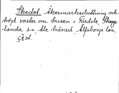 Bild på arkivkortet för arkivposten Skedet