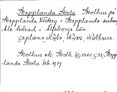 Bild på arkivkortet för arkivposten Skepplanda Skola