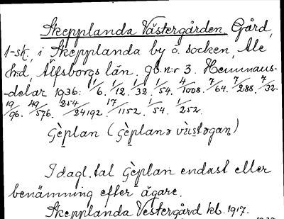 Bild på arkivkortet för arkivposten Skepplanda Västergården