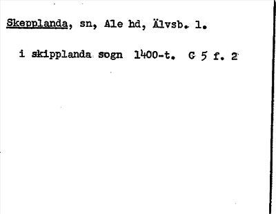 Bild på arkivkortet för arkivposten Skepplanda