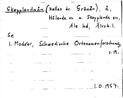 Bild på arkivkortet för arkivposten Skepplandaån