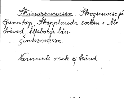 Bild på arkivkortet för arkivposten Skinaremossen