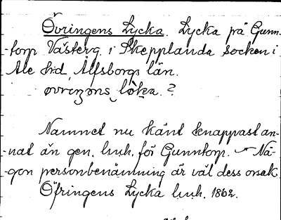 Bild på arkivkortet för arkivposten Övringens Lycka