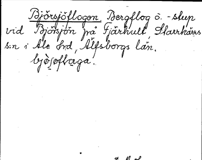 Bild på arkivkortet för arkivposten Björsjöflogen