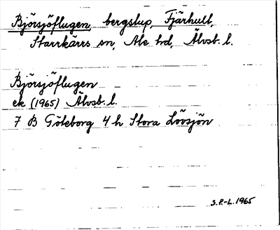 Bild på arkivkortet för arkivposten Björsjöflugen