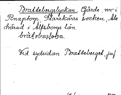 Bild på arkivkortet för arkivposten Brattebergslyckan