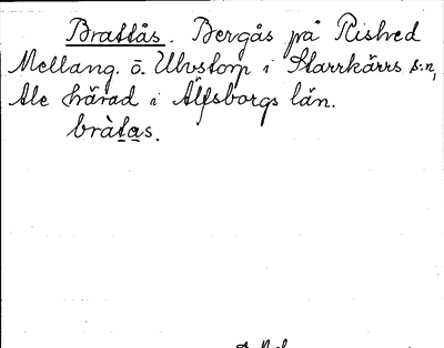 Bild på arkivkortet för arkivposten Brattås