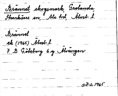Bild på arkivkortet för arkivposten Brännet