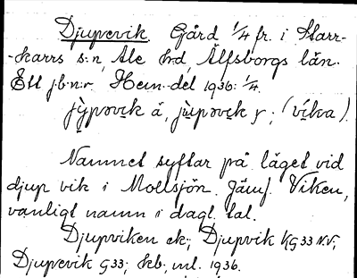 Bild på arkivkortet för arkivposten Djupevik