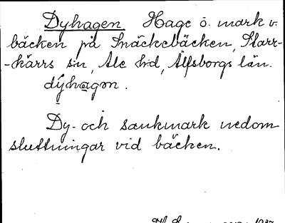 Bild på arkivkortet för arkivposten Dyhagen