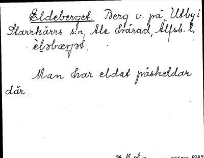 Bild på arkivkortet för arkivposten Eldeberget