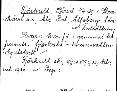 Bild på arkivkortet för arkivposten Fjärhult