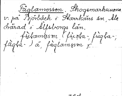 Bild på arkivkortet för arkivposten Fåglamossen