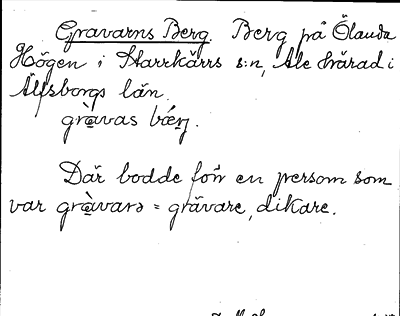Bild på arkivkortet för arkivposten Gravarns Berg