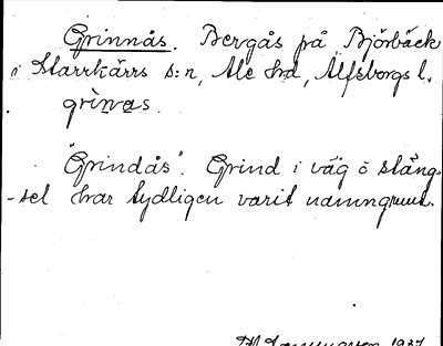 Bild på arkivkortet för arkivposten Grinnås