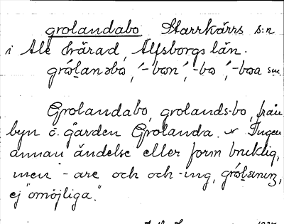 Bild på arkivkortet för arkivposten grolandabo