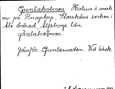 Bild på arkivkortet för arkivposten Gunlaholmen