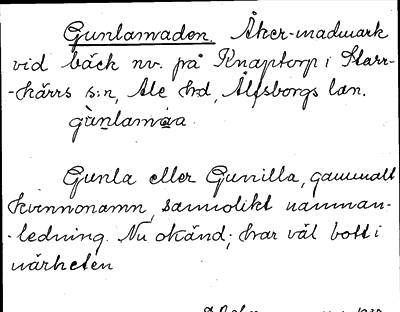 Bild på arkivkortet för arkivposten Gunlamaden