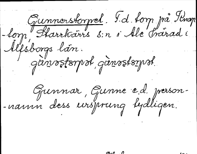 Bild på arkivkortet för arkivposten Gunnerstorpet
