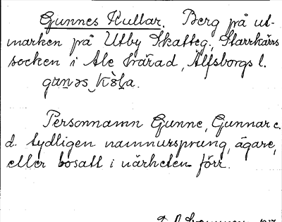 Bild på arkivkortet för arkivposten Gunnes Kullar
