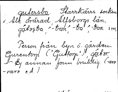 Bild på arkivkortet för arkivposten gutersbo