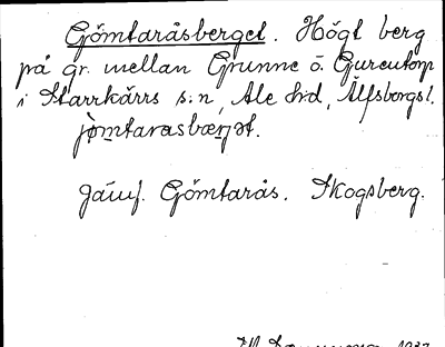 Bild på arkivkortet för arkivposten Gömtaråsberget