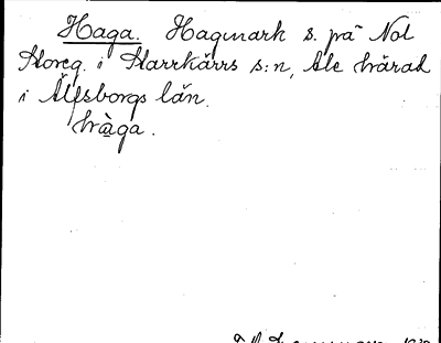 Bild på arkivkortet för arkivposten Haga
