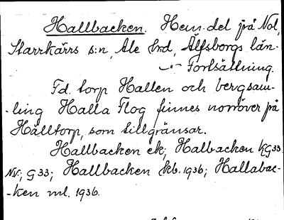 Bild på arkivkortet för arkivposten Hallbacken