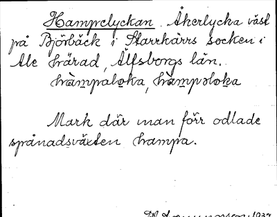Bild på arkivkortet för arkivposten Hampelyckan