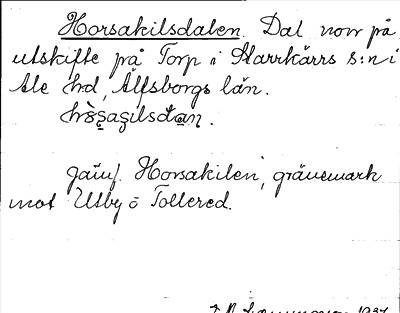 Bild på arkivkortet för arkivposten Horsakilsdalen