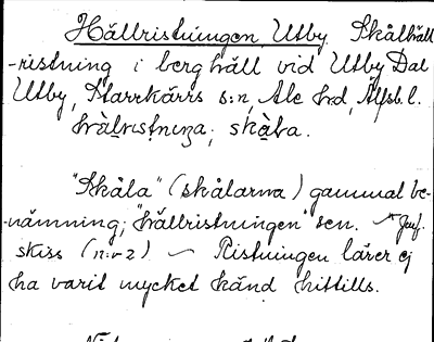 Bild på arkivkortet för arkivposten Hällristningen Utby