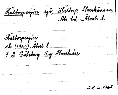Bild på arkivkortet för arkivposten Hältorpssjön