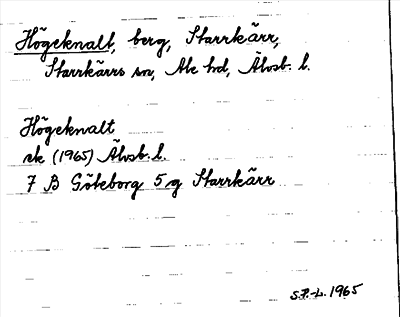 Bild på arkivkortet för arkivposten Högeknalt
