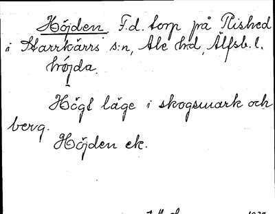 Bild på arkivkortet för arkivposten Höjden