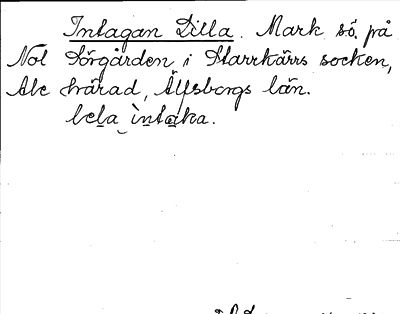 Bild på arkivkortet för arkivposten Intagan, Lilla
