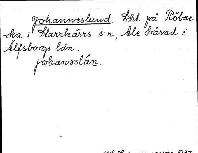 Bild på arkivkortet för arkivposten Johanneslund