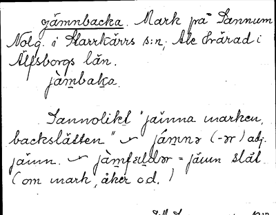 Bild på arkivkortet för arkivposten Jämnbacka