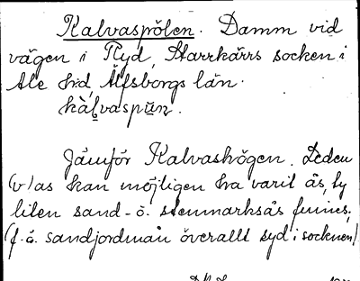 Bild på arkivkortet för arkivposten Kalvaspölen