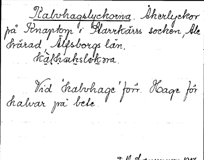 Bild på arkivkortet för arkivposten Kalvhagslyckorna